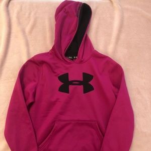 Pink Under Armour Youth LG Hoodie